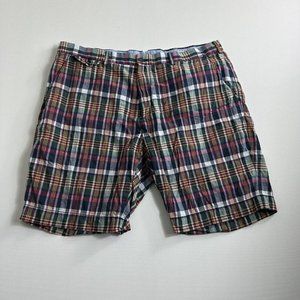 Polo Ralph Lauren Shorts India Madras Plaid Flat Chino Mens Size 38‎ Casual